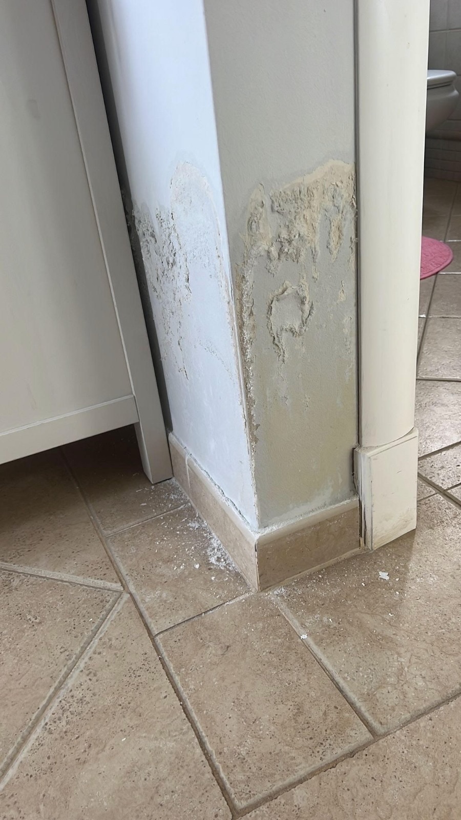 Water damage from an undetected leak