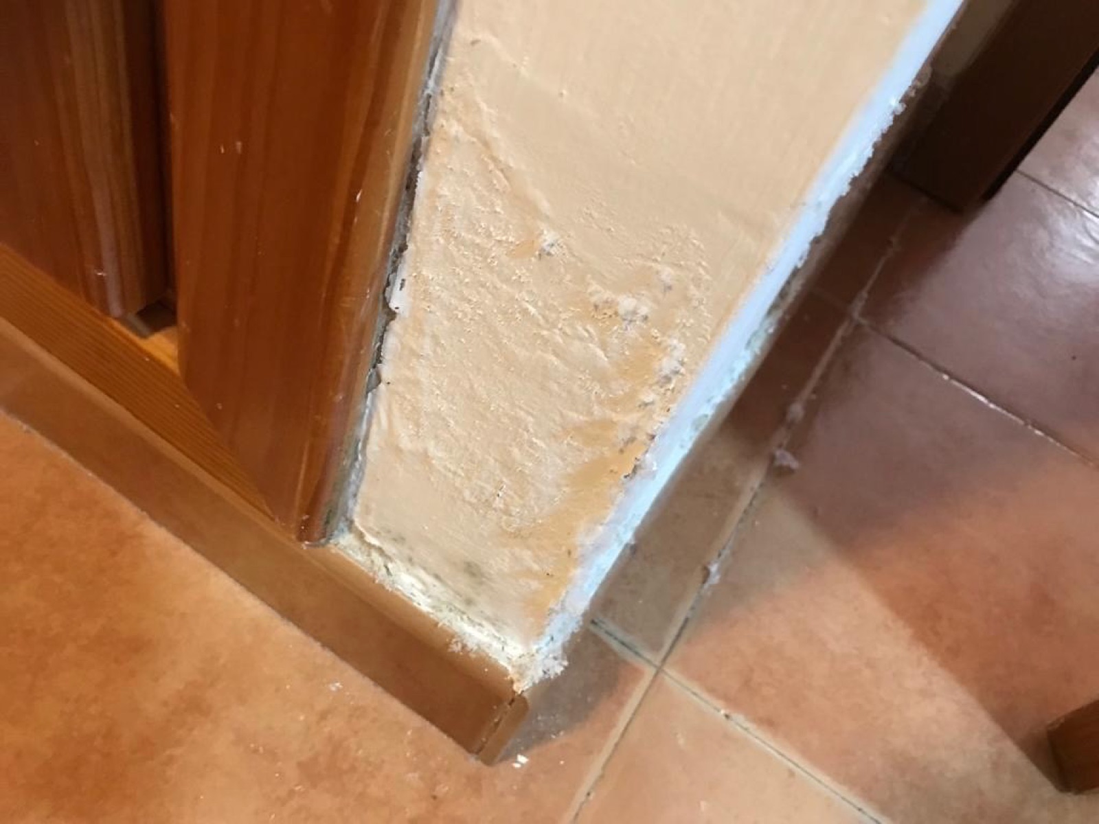 Water damage from an undetected leak