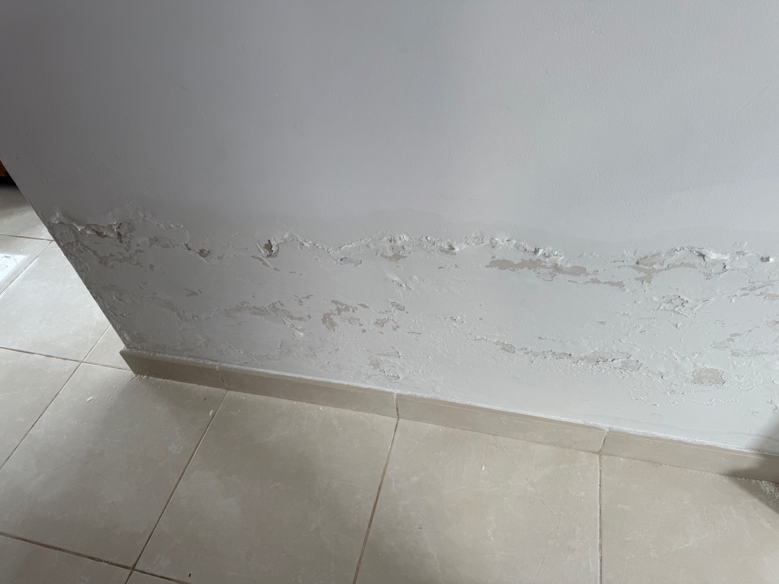 Water damage from an undetected leak
