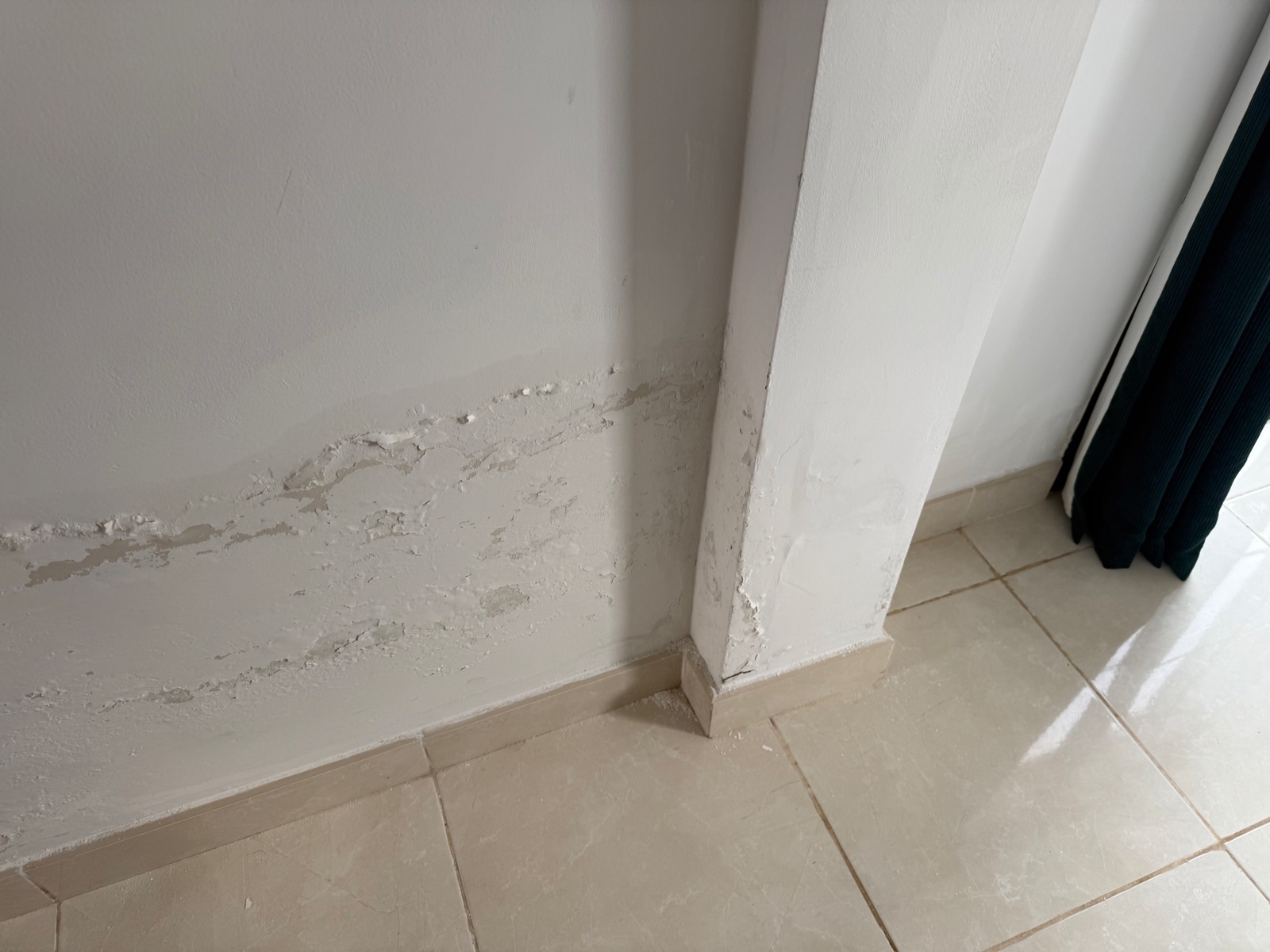 Water damage from an undetected leak