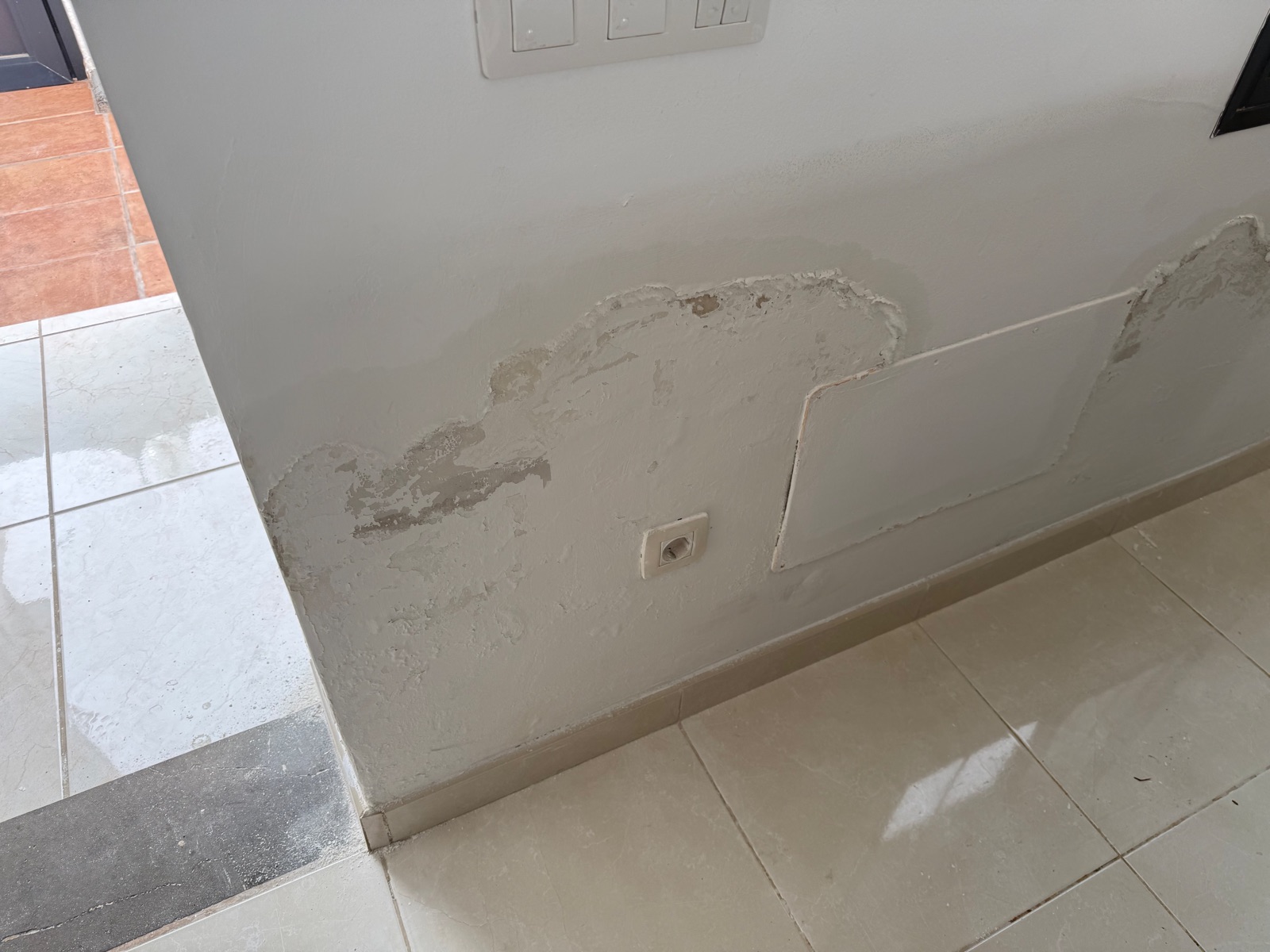 Water damage from an undetected leak